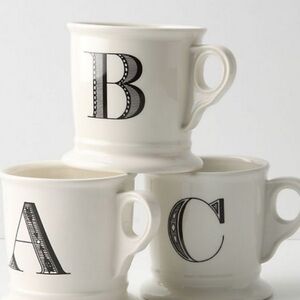 ANTHROPOLOGIE Mug Cup B Monogram Initial Coffee Tea